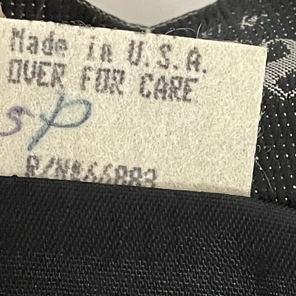 Facets by Mirrors Vintage Tapestry Vest Women M Black Cherubs Angels Satin Back - Picture 6 of 7